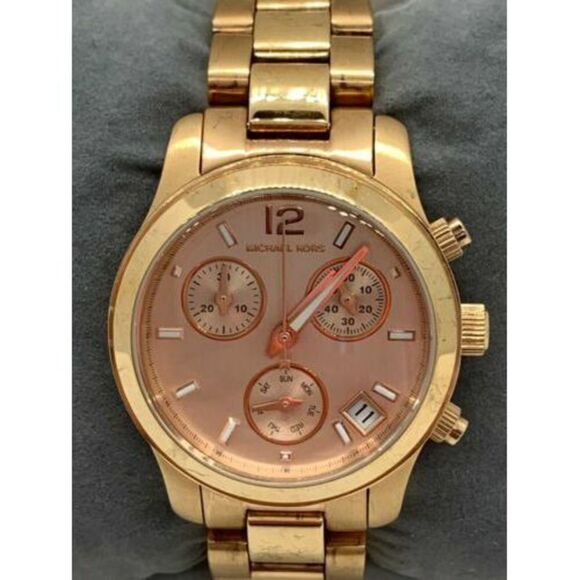 Michael Kors MK5430 Women's Watch Chronograph Rose Gold Stainless Steel D228 - Picture 1 of 9